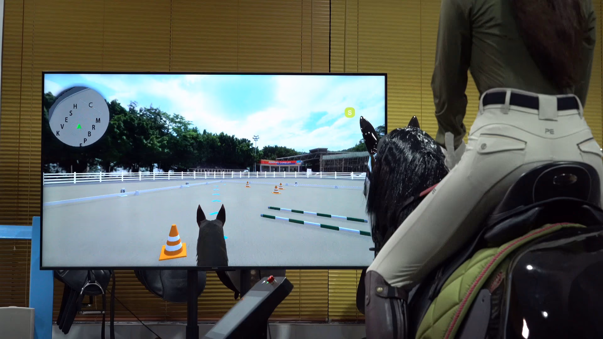 MS.30P equestrian simulator immersive view - professional training equipment