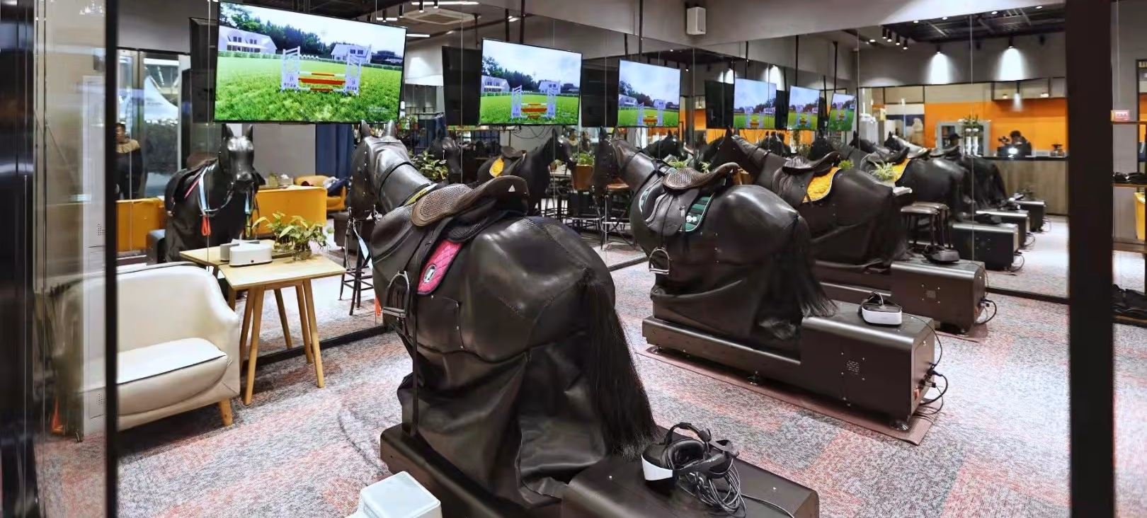 Professional racehorse jockey training center